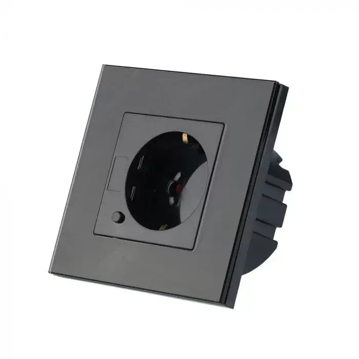 V-TAC Smart WIFI-s csatlakozóaljzat - fekete - 8797 Azonnal elérhető