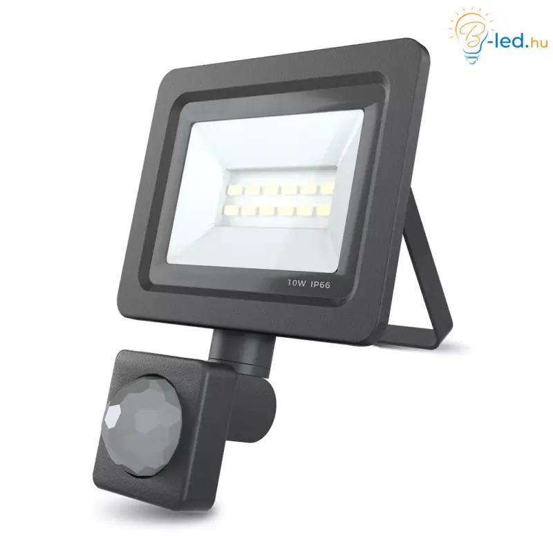 Kihagyhatatlan ajánlat FL 10W Mozgásérzékelős LED reflektor 120° 6000K fekete házas - RTV003609