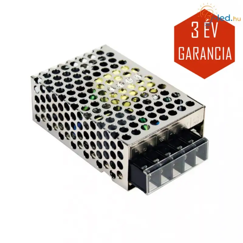 Biztonságos fizetés Mean Well LED Fémházas szerelhető tápegység 25W 1.1A 24V IP20 - RS-25-24