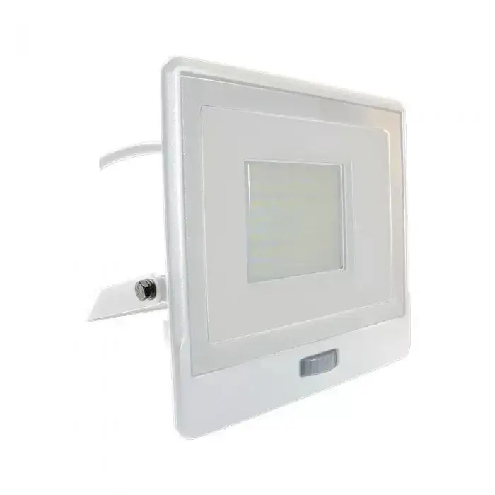 V-TAC 50W MOZGÁSÉRZÉKELŐS LED REFLEKTOR 100° 6500K FEHÉR HÁZAS (SAMSUNG CHIP) - 20303 Azonnali szállítás