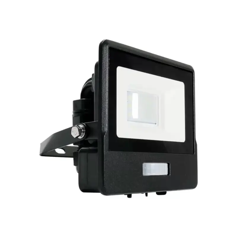 Gyors szállítás V-TAC 10W MOZGÁSÉRZÉKELŐS LED REFLEKTOR 100° 3000K FEKETE HÁZAS (SAMSUNG CHIP) - 20256