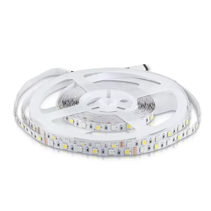 Szuper ajánlat V-TAC LED szalag SMD5050 60LED/M 8W/M 12V IP20 RGB + 3000K - 212553
