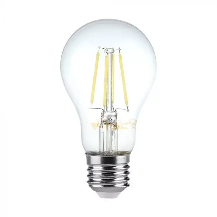 Árcsökkenés V-TAC Átlátszó LED izzó filament COGE27 A60 6W 4000K gömb - 214303