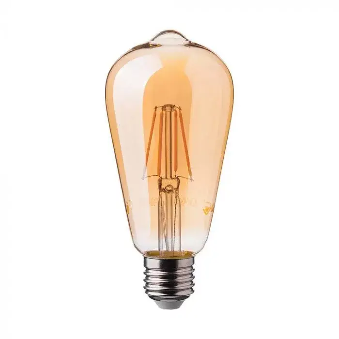 V-TAC Borostyán LED izzó filament COGE27 ST64 4W 2200K - 214361 Kiárusítás