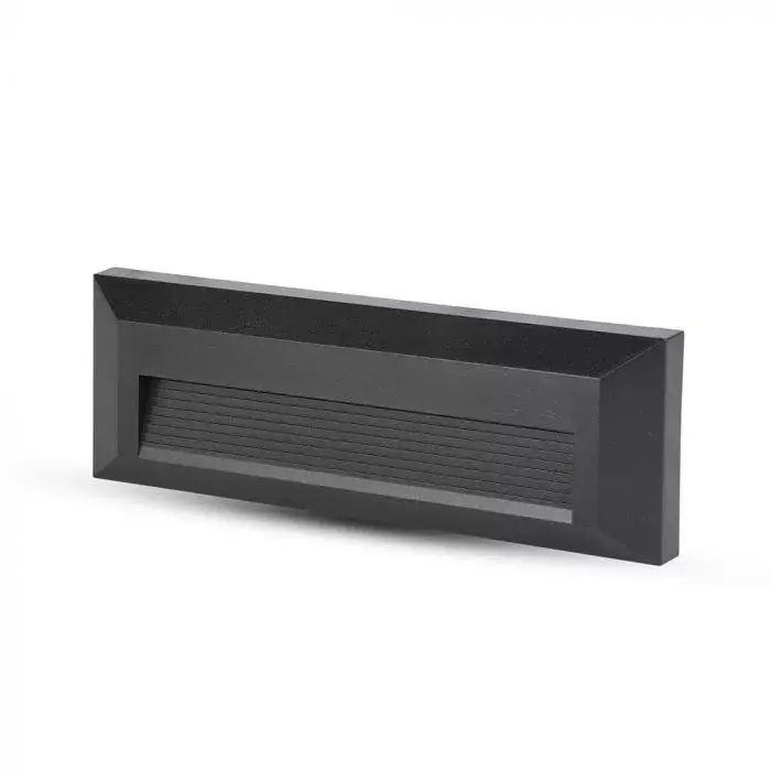 V-TAC Led lépcsőlámpa téglalap forma 3W fekete 4000K - 211328 Újdonság
