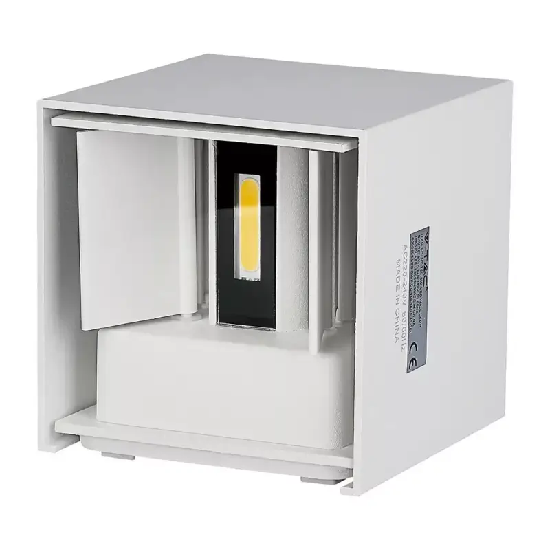 Árengedmény V-TAC 5W led fali lámpatest szögletes, fehér 3000K - IP65 - 217079