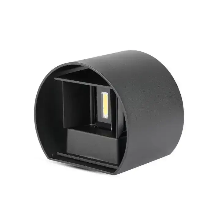 V-TAC 5W led fali lámpatest kerek, fekete 3000K - IP65 - 217081 Azonnal elérhető