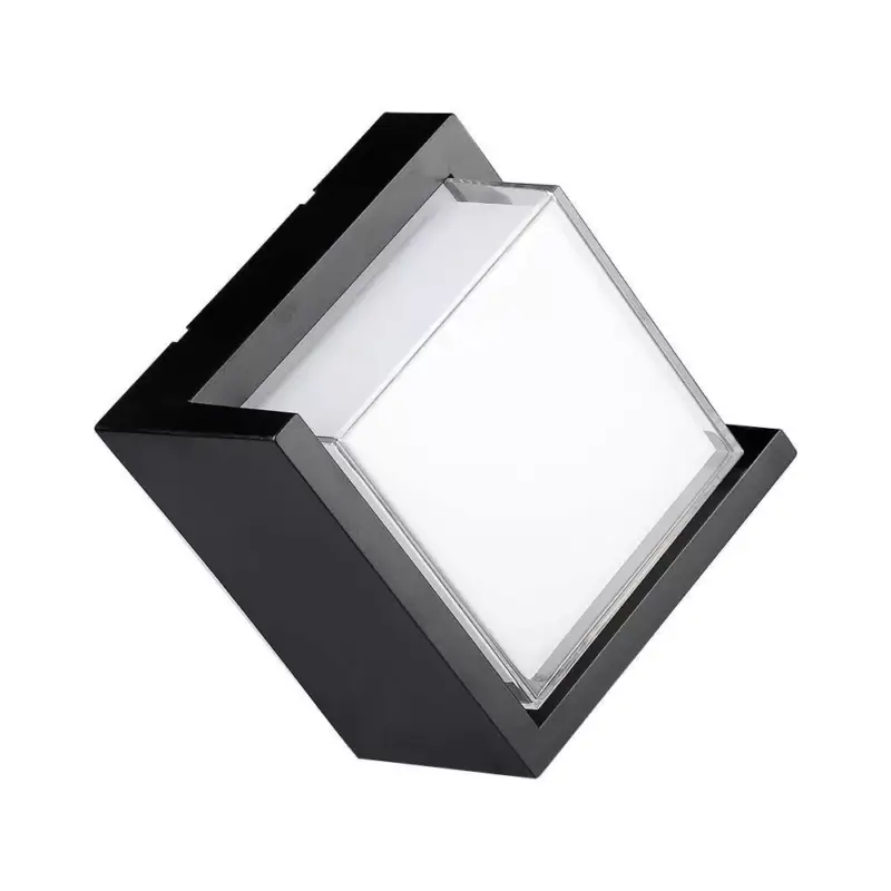 Nézd meg most V-TAC LED 12W Fali világítás négyzet forma - fekete - 3000K - IP65 - 218539