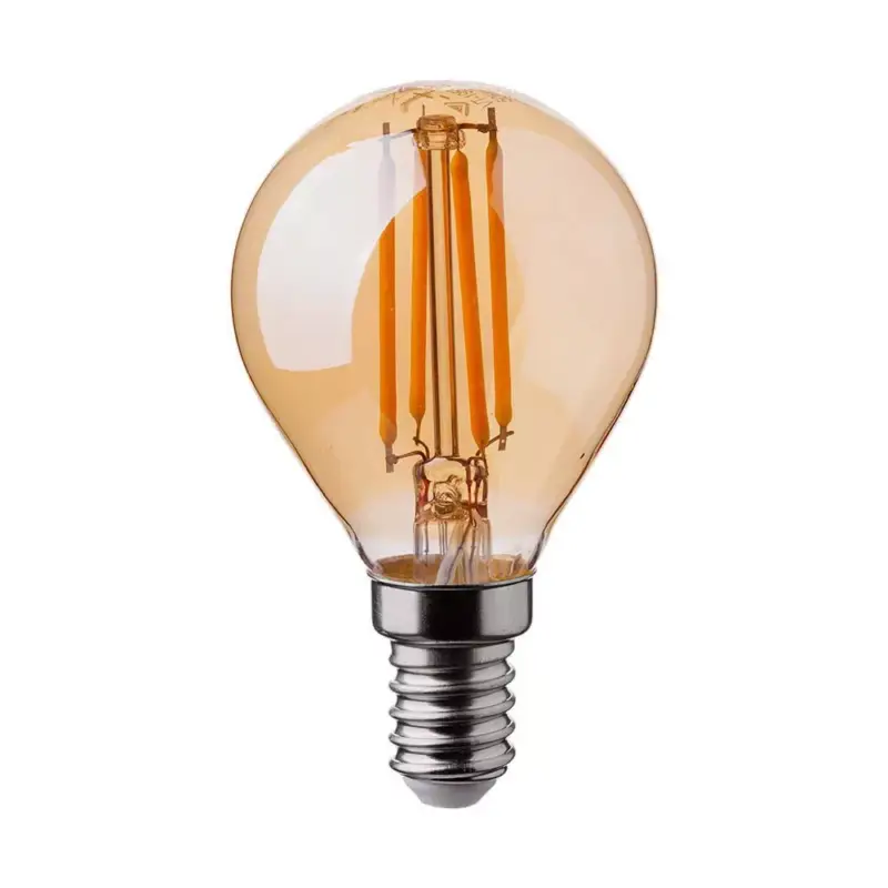 V-TAC Borostyán LED izzó filament COGE14 P45 4W 2200K kisgömb - 214499 Csak ma