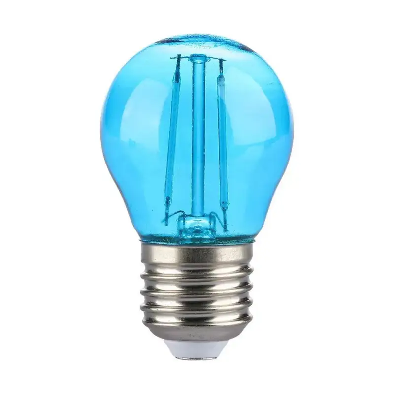 V-TAC LED izzó filament COGE27 G45 2W kék kisgömb - 217412 Prémium