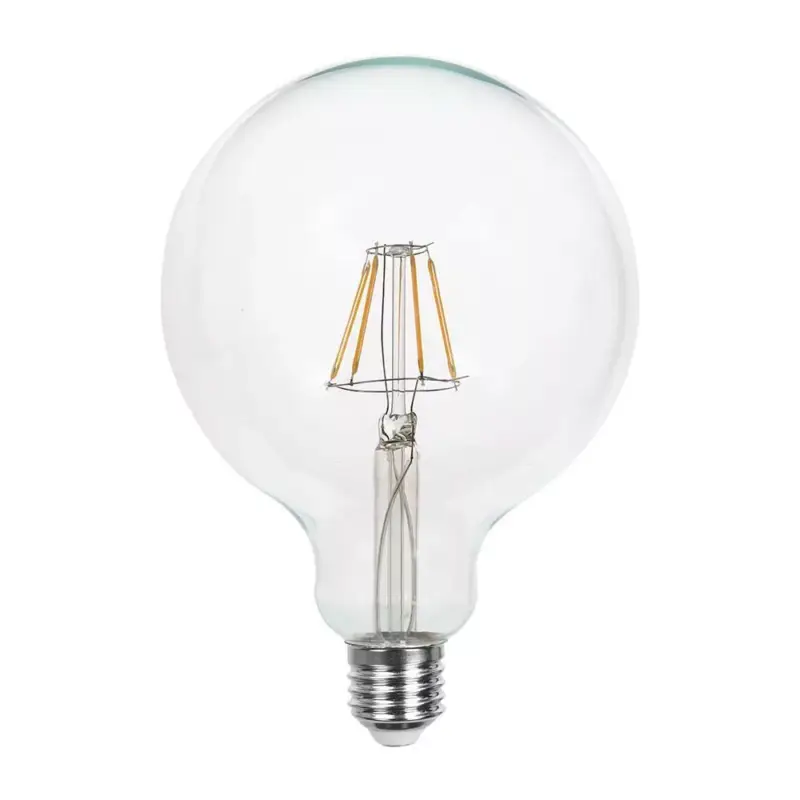 V-TAC Átlátszó LED izzó filament COGE27 G125 6W 3000K - 214304 Alacsony ár