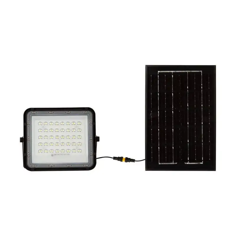 V-TAC 10W LED napelemes (SOLAR) reflektor távirányítóval 120° 6400K fekete házas- 7823 Népszerű