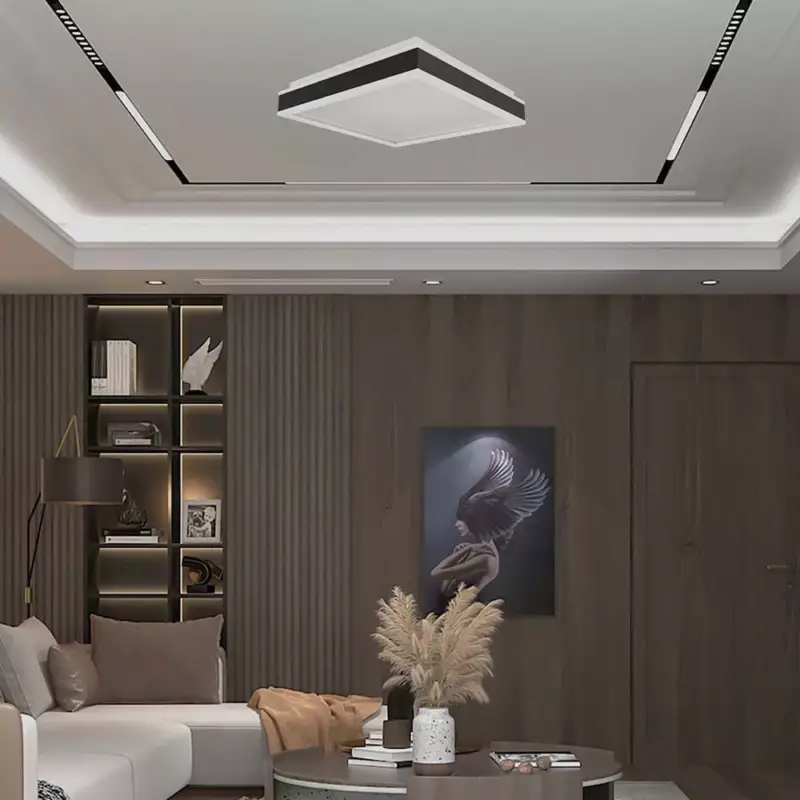 Olcsóbb V-TAC 38W LED mennyezeti dizájn lámpa - fekete- 6914
