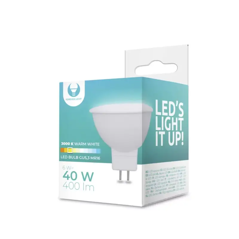 Rendeld meg most FL LED spotlámpaGU5.3 MR16 6W 12V 120° 3000K spot - RTV0600004