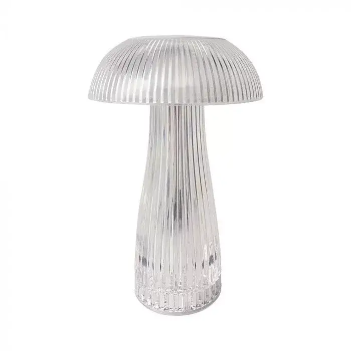 V-TAC 1W LED Tölthető Asztali lámpa - 1800mAh - átlátszó - 7894 Azonnal elérhető