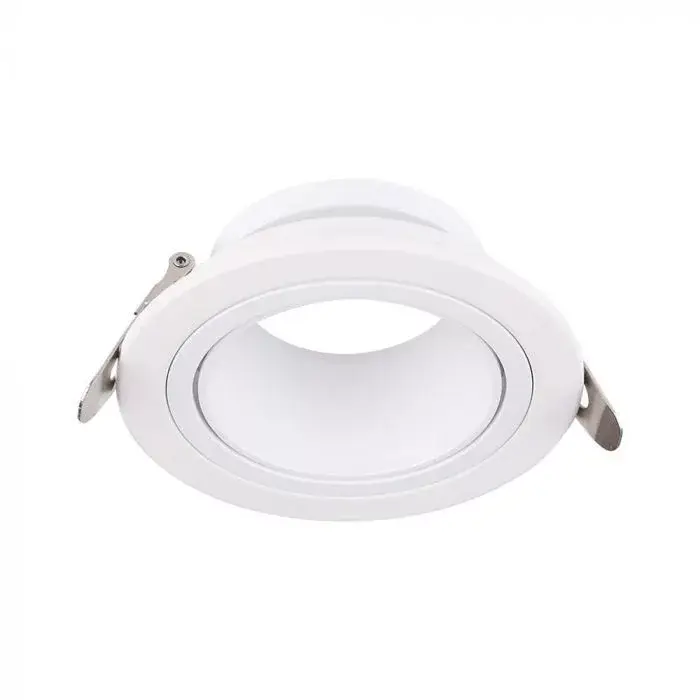 Expressz kézbesítés V-TAC Led GU10 Spot Keret Kör Alakú Fehér - 10296