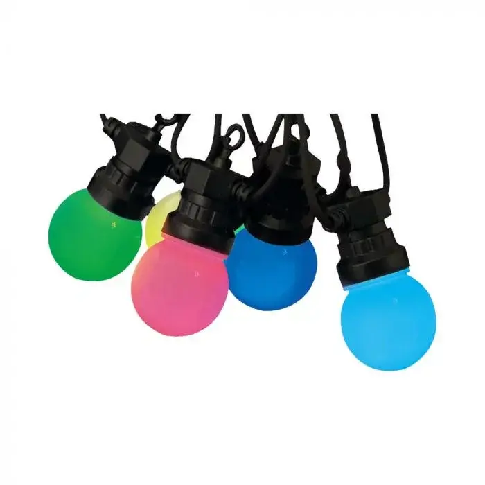 Népszerű V-TAC 15 x 0.5W LED Fényfüzér 15m 15 izzó EU RGB+távirányító - 23159