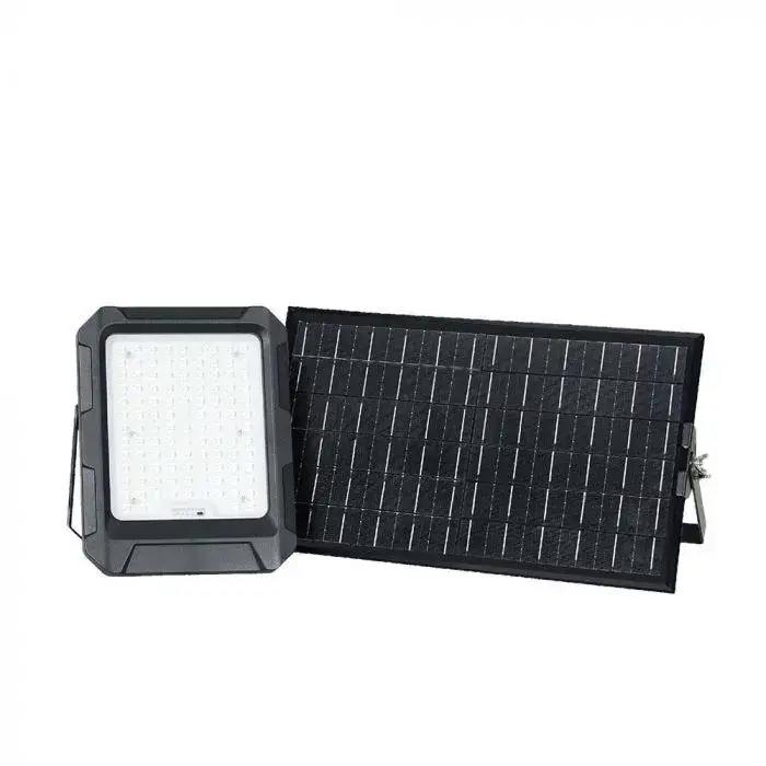 Exkluzív ajánlat V-TAC 15W LED napelemes (SOLAR) reflektor távirányítóval 120° 4000K fekete házas- 23439