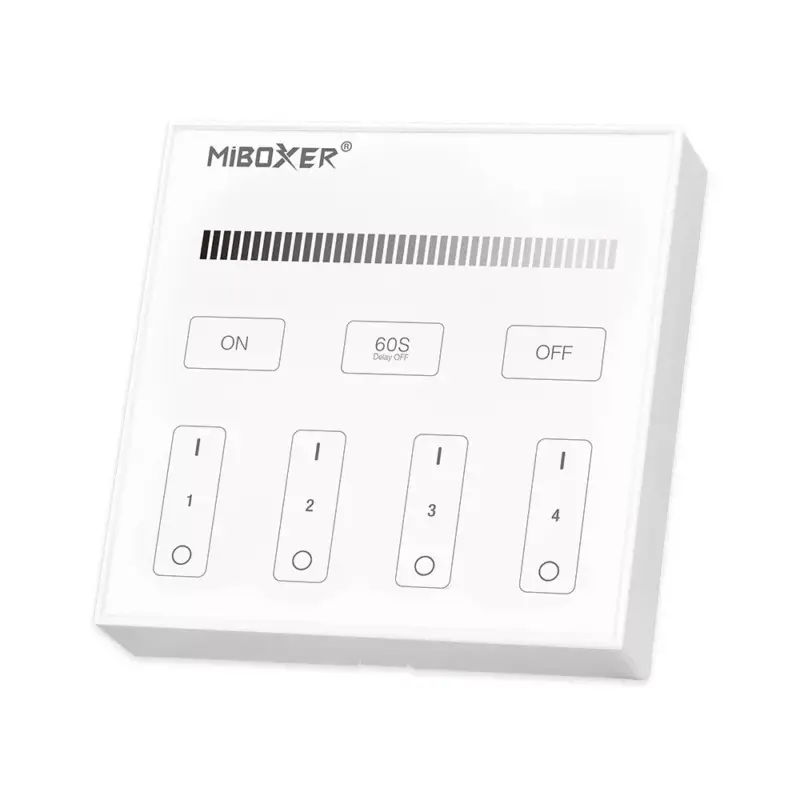 Kiárusítás Mi Light - Miboxer Falra Szerelhető 4 Zónás Panel távirányító egyszínű LED szalaghoz - B1