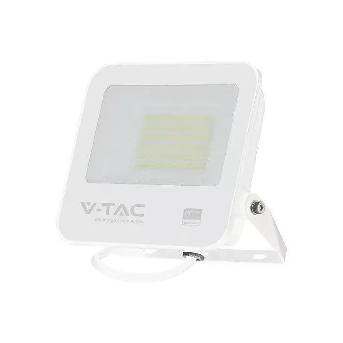 V-TAC LED reflektor 50W 4000K Fehér házas, Szürke matt üveggel, 1 m hosszú vezetékkel (SAMSUNG CHIP) -23689 Szuper akció