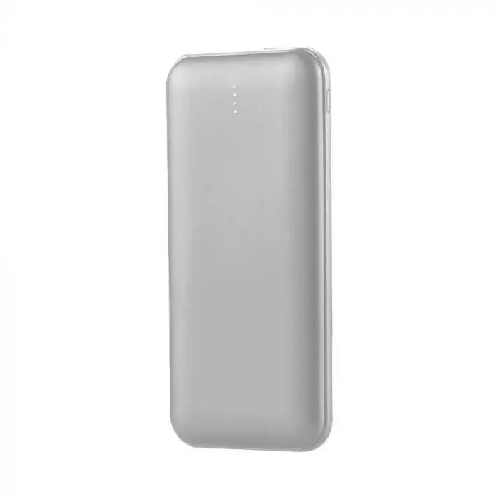 V-TAC POWER BANK (hordozható töltő) 10000mAh 2A 30CM C típusú kábel - Ezüst - 23035 Expressz szállítás