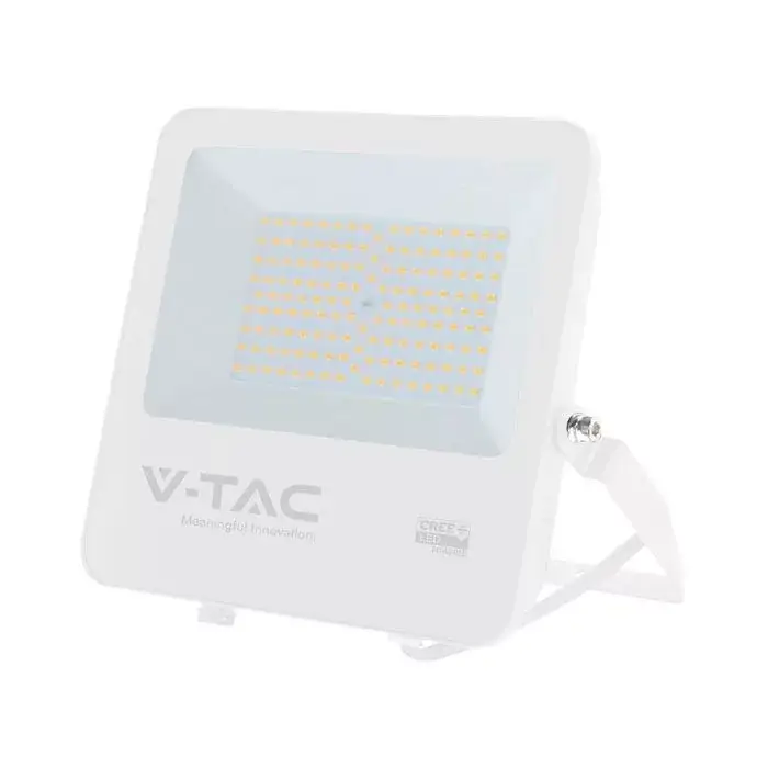 V-TAC 100W LED reflektor 115° 4000K 135LM/W fehér házas (CREE Chip) 1M hosszú vezetékkel - 242106 Népszerű