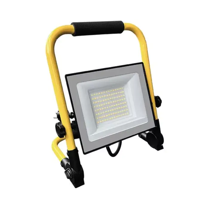 V-TAC LED hordozható reflektor álvánnyal 50W 115° 6500K fekete házas (CREE Chip) 3m vezetékkel - 242196 Gyors kiszállítás
