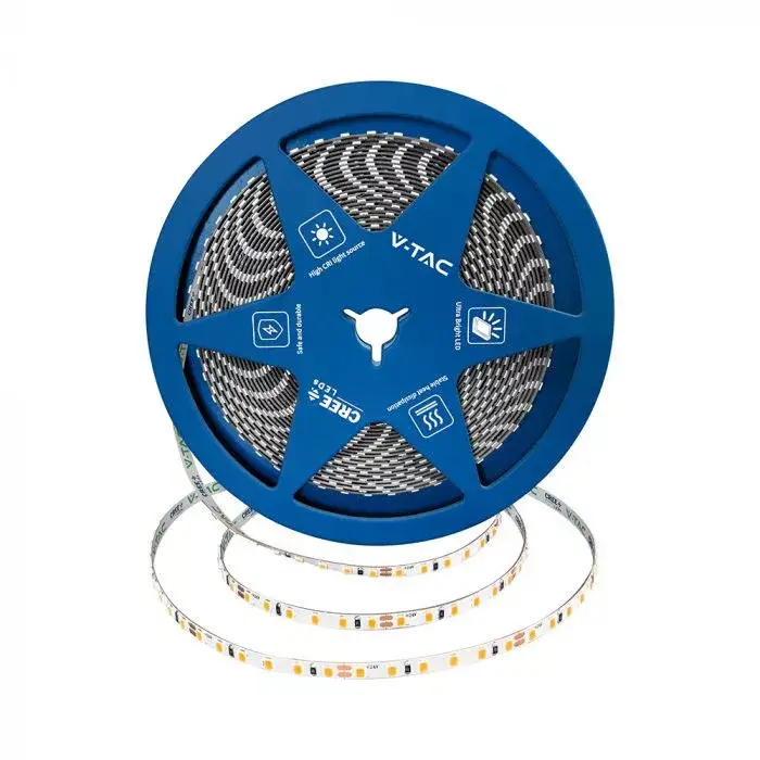 Korlátozott ajánlat V-TAC LED szalag 5mm széles SMD2835 120LED/M 8W/M 24V IP20 4000K (CREE Chip) - 240816