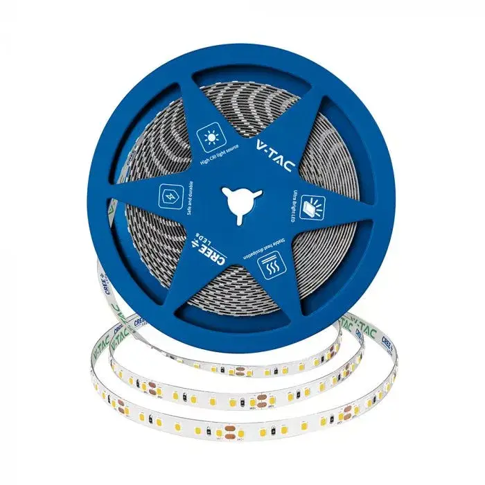 V-TAC LED szalag 8mm széles SMD2835 120LED/M 10W/M 24V IP20 6500K (CREE Chip) - 2126246 Árcsökkenés