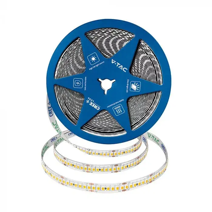 Rendeld meg most V-TAC LED szalag 10mm széles SMD2835 238LED/M 18W/M 24V IP20 4000K (CREE Chip) - 2126006