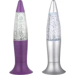 Kedvezmény Globo ARIANE asztali lámpa műanyag, ezüst, lila, áttetsző, RGB-LED, 0.18W - 28080-12