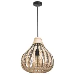 Rabalux ZAHARA függeszték E27 fém natúr rattan - 7604 Azonnali szállítás