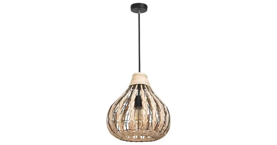 Rabalux ZAHARA függeszték E27 fém natúr rattan - 7604 Azonnali szállítás