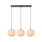 Outlet Lucide MEDINE függeszték fém, üveg, fekete, fehér, E27 - 46413/03/61