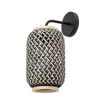 Rabalux ADALLA fali lámpa fém, rattan, fekete, sokszínű, E27 - Rabalux-71091 Szuper ajánlat