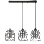 Rabalux EMRYS függeszték fém, üveg, fekete, áttetsző, E27 - Rabalux-72113 Outlet