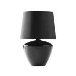 Akció TK Lighting FIORD asztali lámpa üveg, szövet, fekete, E27 - TK-5463