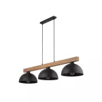 Rendeld meg most TK Lighting OSLO függeszték fém, fa, fekete, E27 - TK-4710