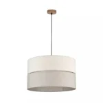 Olcsóbb TK Lighting ECO függeszték fa, szövet, bézs, E27 - TK-5773