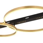 Vedd meg online Globo LUFFY mennyezet lámpa fém, fekete, arany, LED, 3000K, 54W, 2560lm - 48461-54R