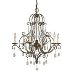 Újdonság Elstead CHATEAU csillár fém, kristály, bronz, E14 - ELS-FE-CHATEAU6