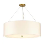 Outlet Elstead PEARCE függeszték fém, műselyem, sárgaréz, fehér, E27 - ELS-DL-PEARCE30-7LT-IV-AB