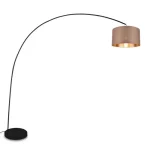 Outlet Trio MANSUR állólámpa fém, szövet, fekete, barna, E27 - 419200141