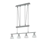 Trio LEVISTO függeszték fém, üveg, nikkel, fehér, E14 - 371010407 Kiárusítás