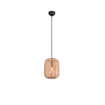 Outlet Trio RUNA függeszték fém, kender, fekete, barna, E27 - 303000132