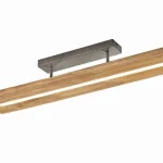 Újdonság Trio BRAD mennyezet lámpa fém, fa, nikkel, barna, LED, 3000K, 27W, 3400lm - 623710130
