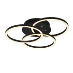 Végkiárusítás Trio CIRCLE mennyezet lámpa fém, fekete, LED, 2700K-6000K, 27W, 3200lm - R62823132