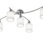 Utolsó esély Trio GARDA mennyezet lámpa fém, szövet, nikkel, fehér, E14 - 605400501