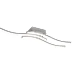 Szezonális akció Trio ROUTE mennyezet lámpa fém, műanyag, nikkel, fehér, LED, 4000K, 3x5W, 1800lm - R62473407