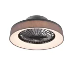 Trio FARSUND ventilátoros lámpa fém, műanyag, szövet, szürke, fehér, 3000K-6500K, 26.8W, 2600lm - R62662111 Biztonságos fizetés